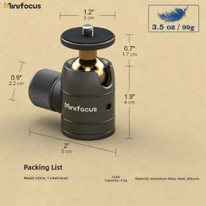 Minifocus | Multi-functional Damping Panorama Ball Head Tripod Mount for Mobile Phone and Camera
