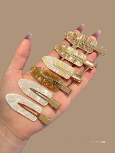 คลิปผมแบบใหม่ Acetate Seamless Hair Clips สำหรับผู้หญิง คลิปผมหน้าม้า คลิปผมข้าง คลิปปากเป็ด คลิปผมทรงสี่เหลี่ยม ตกแต่งผม แฟชั่นฤดูร้อน