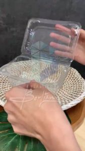 (Isi 25 Pcs) Plastik Mika buah strawberry 250 gr | Mika stroberi 250 gr + Pengunci/Wadah Buah Anggur/Cherry Murah