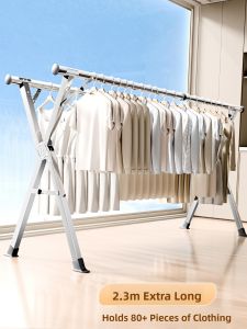 MUJUEAO | Stainless Steel Folding Extendable Clothes Drying Rack for Indoor and Outdoor Use