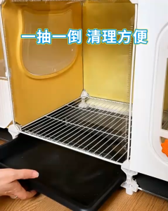 วิลล่า แมว บ้าน แมว นอก บ้าน คอนโดแมว 2 ตัว ตู้แมว วิลล่าสำหรับแมวอเนกประสงค์ คอนโดแมวแบบ 2 ชั้น หรือ 3 ห้องแยก บ้านแมวในร่มประหยัดพื้นที่ พร้อมกล่องถ่ายในตัว ทำความสะอาดง่าย ผลิตจากวัสดุ PP และ PS