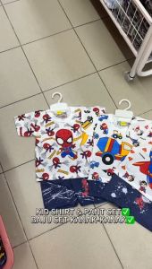 KID CARTOON SHIRT & PANT SET COTTON/KID COTUMES/BAJU KANAK-KANAK/BAJU ANAK/GOOD QUALITY READY STOCK