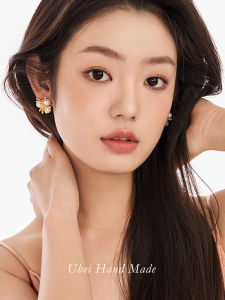 Handmade French Luxury Retro Firework Pearl Earrings Elegant Unique Flower Ear Jewelry Alloy Plated Silver Gold Plant Floral for Women