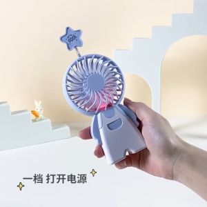 Mini Fan Rechargeable Portable Handheld Handy USB Pocket With colorful gradient flashlight function
