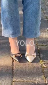 Casual Sandals For Women With Heel Fashion Heels For Women Office Heels Elegant Classy 7CM Pointed Heels Party Shoes Business Shoes School Shoes Pointed Sandals Block Heels