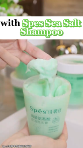 Spes Sea Salt Cream Shampoo Deep Cleansing/ 72-hour oil control/ Fluffy/ Moisturising/ Anti-Dandruff 280g