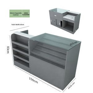 Mini Corner Cashier Counter Combination Display Case