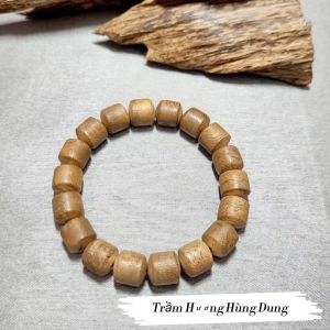 Vòng Tay Trầm Hương Tự Nhiên -Thời Trang Phong Thủy Tài Lộc May mắn Bình yên - Trầm Hương Hùng Dung