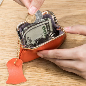 Royal Bagger Coin Purses for Women Genuine Cow Leather Ladies Vintage Hoop Wallets Small Anti Theft Coin Pocket 2032