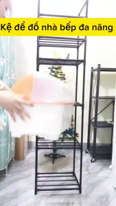 Kệ Sắt Lắp Ghép Đa Năng 5-6 Tầng Thép Sơn Tĩnh Điện Kệ Để Đồ Nhà Bếp Gọn Gàng Tiết Kiệm Diện Tích