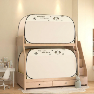 No Installation Required Dustproof Triple Door Mosquito Net for Bunk Beds