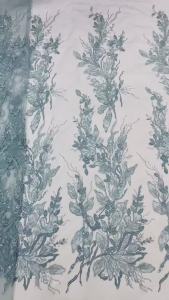 AT2971-A Luxury African Sequins Tulle Lace Fabric High Quality French Nigerian Handmade Beads Lace Fabric For Wedding Dress Sew