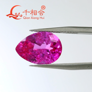 Pear Shape Lab Grown Sapphire AGL Certificate Natural Cut Pink and Rose Red Color Synthetic Corundum Loose Stone With Visible Inclusions Jewelry DIY accessories