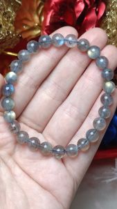 Natural Labradorite High quality Bracelet 7mm +-  精品强光天然拉长石月光石手串 7mm+-