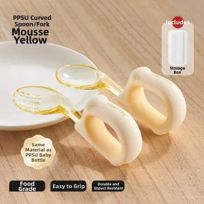 Usbettas | Self-feeding Learning Spoon Baby Feeding Utensil Set