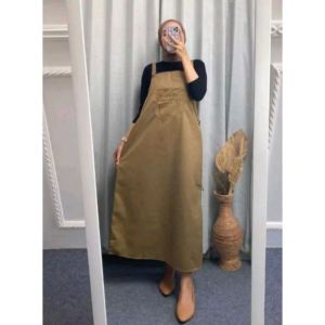 Overall Dress Rok Wanita Drill