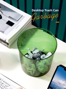 YYIEDERNG | Luxury Transparent Mini Desk Trash Can