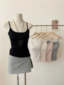 Slim Fit Sleeveless Ribbed Tank Top Womens Summer New Style Outdoor Wear with Chest Pad Fashionable Thinming Upper Apparel