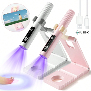 LINMANDA Handheld UV Nail Lamp Nail Dryer Portable Nail Lamp with Display Screen Suitable for Home DIY and Professional Salon