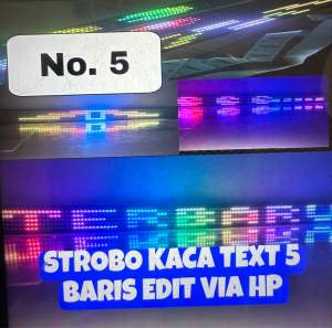 1 Set Strobo kaca Truk Canter 140cm 5 baris animasi Text WiFi