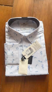 Áo Sơ mi Nam Aristino Slim fit ALS07803 màu trắng in hoạ tiết
