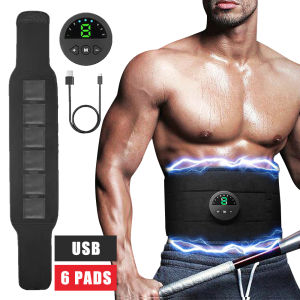 6 Modes EMS Wireless Trainer ABS Muscle Stimulator Myostimulator Body Fitness Electric Weight Loss Slimming Massager Belt