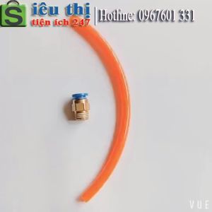 Đầu Chuyển Đổi Ren Ngoài Ra Nối Nhanh Ống PU Phi 4 6 810 1216mm Cong TI0357