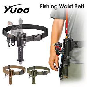 YUOO ที่ยึดคันเบ็ดเข็มขัดไนล่อนอเนกประสงค์แบบพกพาที่เสียบแบบเบ็ดตกปลาที่แขวนที่แขวนเข็มขัดอย่างรวดเร็ว