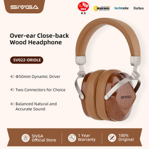 SIVGA SV022 ORIOLE HIFI Wooden Closed Back Wired Over-Ear Headphone 50mm Dynamic Driver