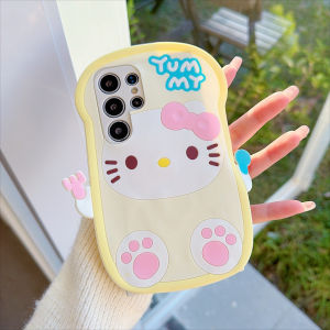 Sanrio | 3D Cartoon Bread Hello Kitty Phone Case For Samsung Galaxy S26 S25 S24 S23 S22 S21 Plus Ultra FE A33 A16 A15 A14 A24 Phone Cover