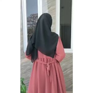 Dress Basic Babydoll Polos | Gamis Wanita Itycrepe XL-XXXL | Dress Dayli Muslimah Ity Crepe Seri 2