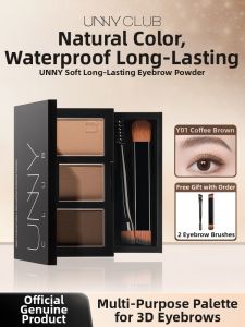 UNNY CLUB | Waterproof Long-lasting Three-color Eyebrow Powder Palette