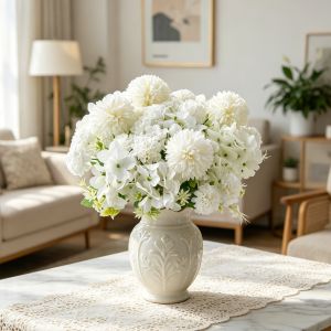 Artificial Flowers Silk Ball Chrysanthemum Home Decora Room Table Fake Brial Bouquets Festival Wedding Wreath Outdoor Diy Gifts