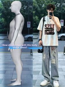Graffiti Print American Style White T-shirt and Ripped Jeans Set