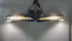 TCS TOYOTA INNOVA 2007-2015 CAR SIDE MIRROR LAMP LED CHROME CRYSTAL ALBINO ACCESSORIES