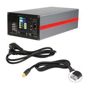 LCD Screen 54V-88.2V 2A-20A Voltage Curren Adjustable Li-ion Lifepo4 Lithium Battery Charger with Anderson (50A) / Tricycle Plug