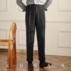 Autumn Winter High Waist Straight Leg Casual Trousers