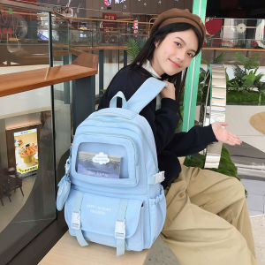 กระเป๋าเป้สะพายหลังนักเรียนมัธยมปลายแบบมินิสำหรับผู้หญิง กระเป๋าสะพายไหล่แบบใส่โน้ตบุ๊กได้ขนาด 15 นิ้ว กระเป๋าเป้สะพายหลังแบบลำลอง