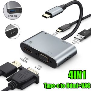 4K USB C to HDMI Adapter for MacBook Pro, HP Envy 13, Dell XPS13/15, Lenovo Miix 510, Huawei Mate 10, P20, Samsung S8, Note 8, Black