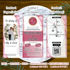 50 Pcs Undangan Pernikahan 2 Layer A