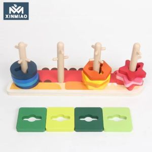 Wooden Column Puzzle Fine Motor.Skill toysMotessori Kids Early Learning