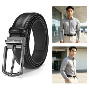 MENSPE Mens Belt Business Leisure Belt Second-layer Cowhide Waistband Business Pant Belt Stylish Simple Nice Waistband Durable Belt
