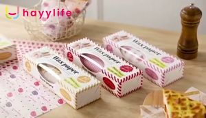HAYYLIFE Kertas Pembungkus Makanan / Kertas Nasi Burger Sandwich Kebab Motif isi 50 pcs / Baking Paper Motif HL-AJA793