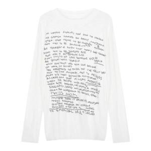 Sweet And Spicy Style Womens Slim Fit Short Sleeve T-shirt Letter Print White Base Top Korean Version Commute Style Autumn