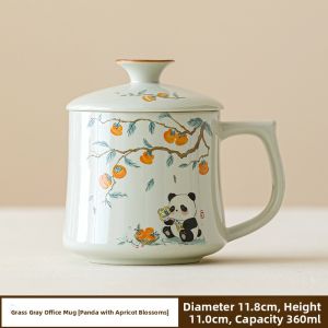 JISU | Panda Tea Infuser Ceramic Mug Cup