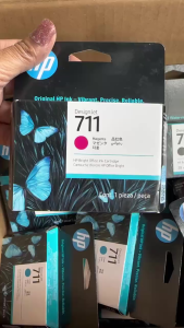 Hp 711 BK C M Y ตลับหมึก hp designjet 711 ( HP-711 )ใช้กับรุ่น T520T120T530T130 ของแท้100%