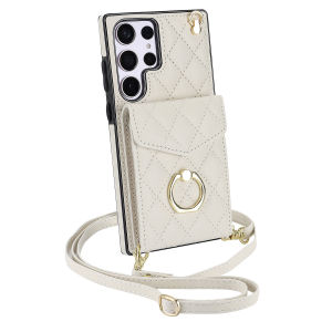 szhaiyu | Leather Wallet Phone Case For Samsung Galaxy S26 S25 S24 S23 S22 Ultra Plus FE S25Edge A57 A37 A56 A36 A55 A35 Lanyard Crossbody