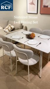 RCF HOME DECOR Sintered Stone Dining Table Set Meja Makan Modern 4 Kerusi Dining Set