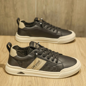 Casual Sporty Mens Shoes 2025 New Autumn Winter Trendy Brand High-End Feeling Leisure Board Shoes for Teenagers Black Versatile Fashion Sneakers