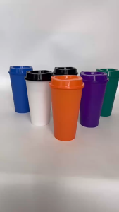 355ML plastic reusable with lid cold water coffee cup household beverage kitchen supplies